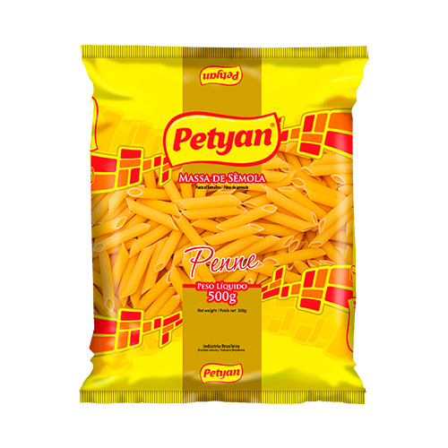 MACARRAO PENNE SEMOLA PETYAN 500G                                                                                                                                                                        MACARRAO PENNE SEMOLA PETYAN 500G