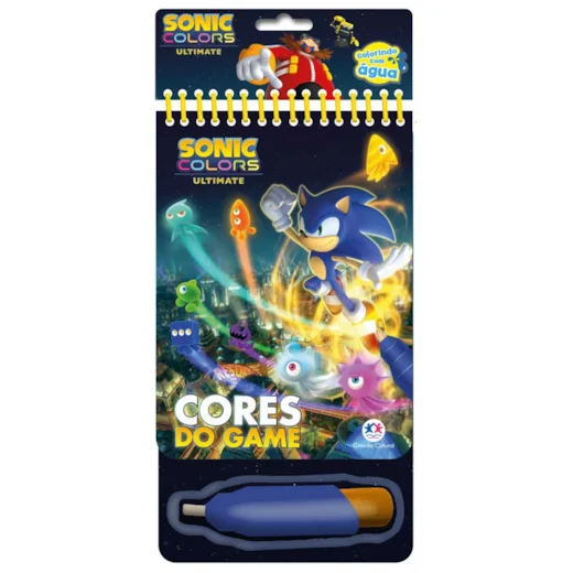 LIVRO SONIC CORES DO GAME AQUABOOK CIRANDA                                                                                                                                                              