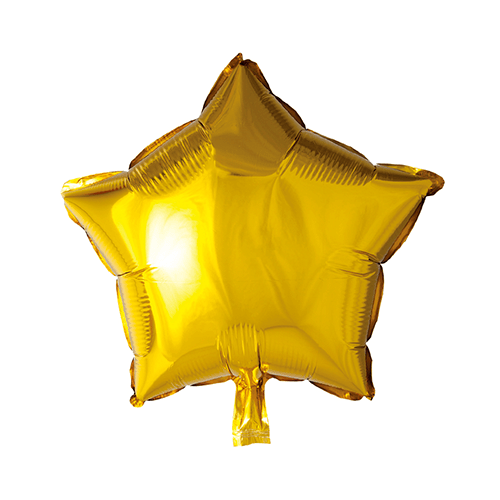 BALAO METAL ESTRELA C/CANUDO 18 DOURADA SILVER    BALAO METAL ESTRELA C/CANUDO 18 DOURADA SILVER
