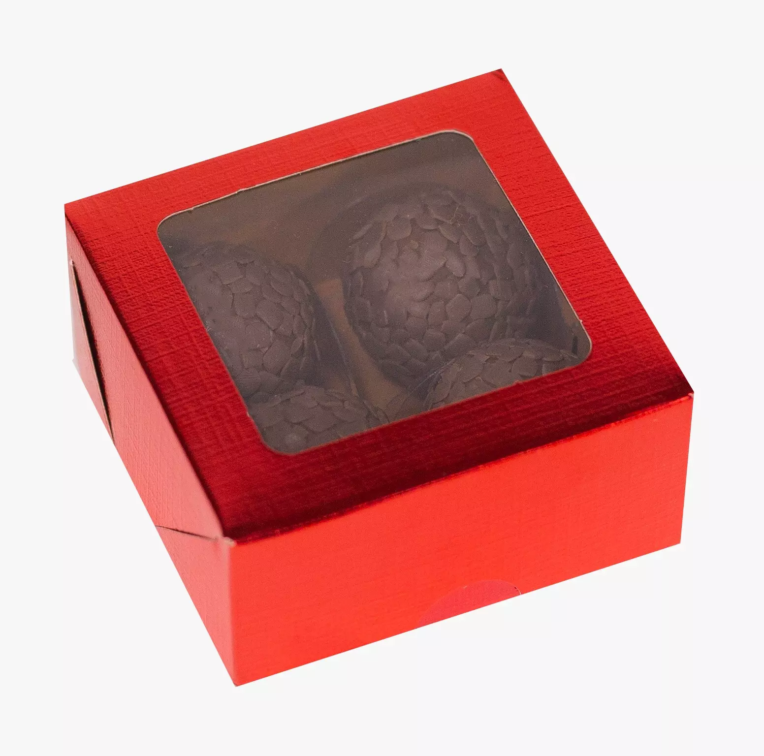 CAIXA LAMINADA COM VISOR PARA4 DOCES VERMELHO IDEIA UN      CAIXA LAMINADA COM VISOR PARA4 DOCES VERMELHO IDEIA UN