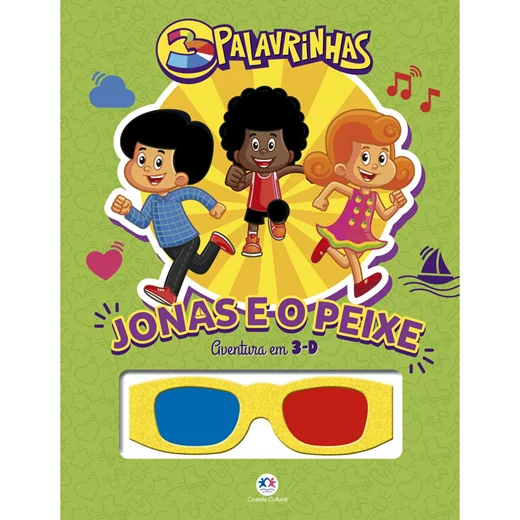 LIVRO 3 PALAVRINHAS JONAS E O PEIXE 3D CIRANDA     LIVRO 3 PALAVRINHAS JONAS E O PEIXE 3D CIRANDA