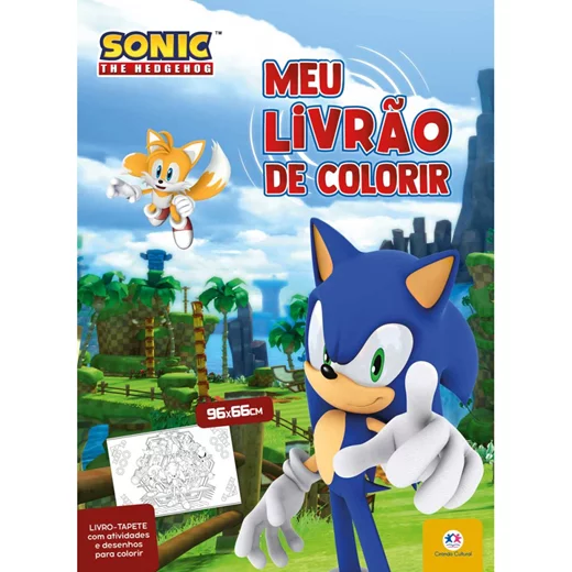 LIVRO TAPETE SONIC MEU LIVRAO DE COLORIR CIRANDA   LIVRO TAPETE SONIC MEU LIVRAO DE COLORIR CIRANDA