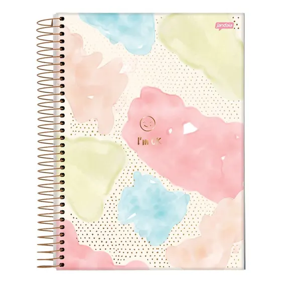 CADERNO UNIVERSITÁRIO 1 MATÉRIA CAPA DURA LA CREME IM OK 80FLS JANDAIA 76312-77                                                                                                                                                      