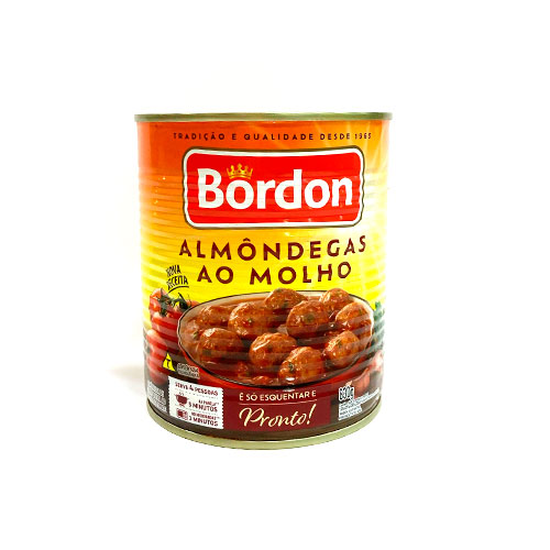 ALMONDEGA BOVINA AO MOLHO BORDON 830G                                                                                                                                                                    ALMONDEGA BOVINA AO MOLHO BORDON 830G