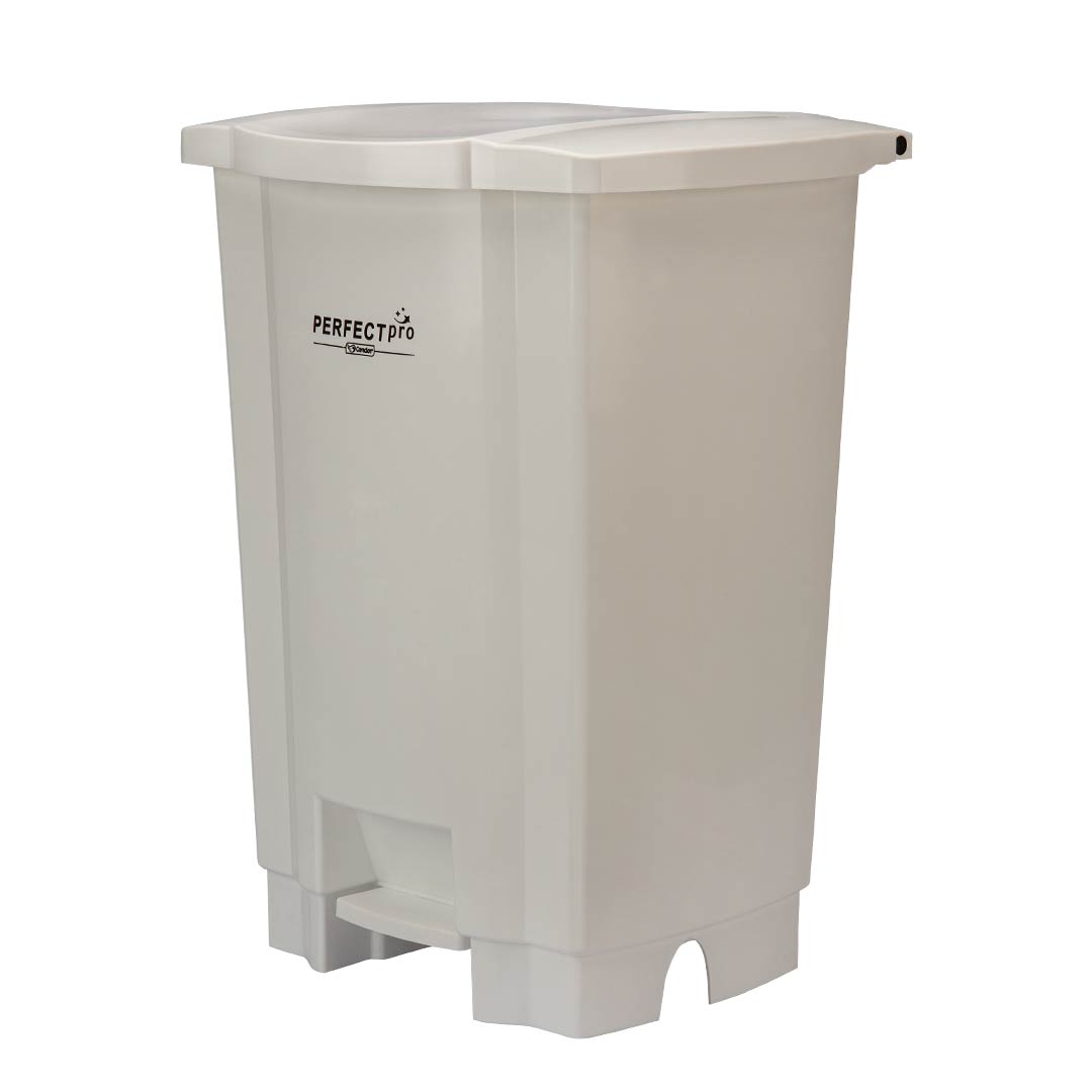 LIXEIRA C/ PEDAL 50L BRANCA PERFECTPRO                                                                                                                                                                  