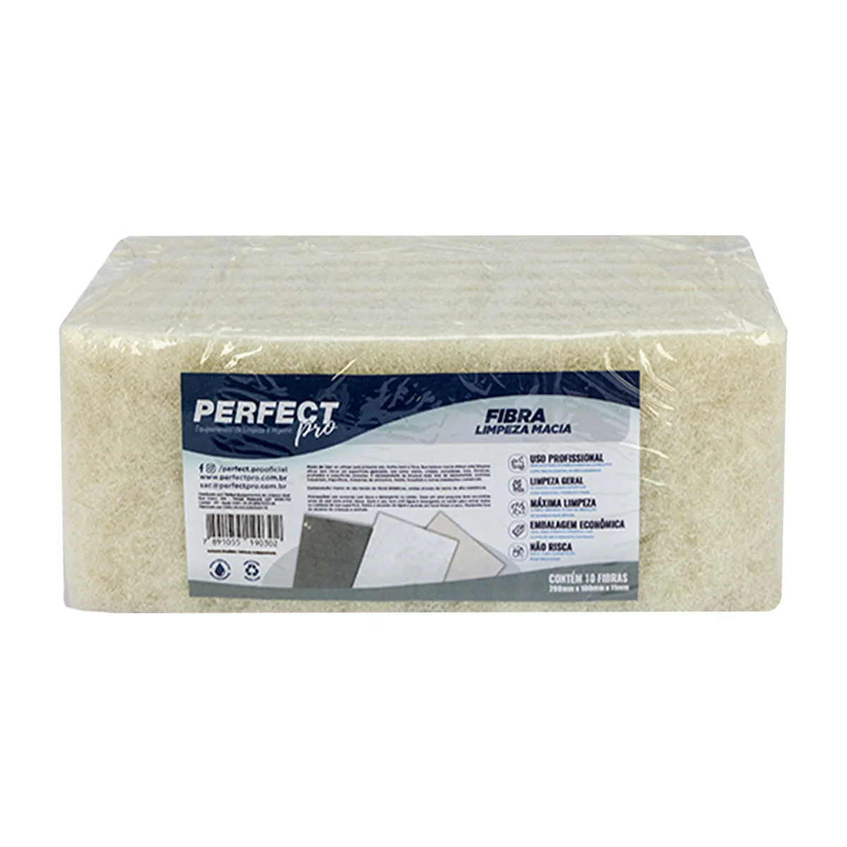 FIBRA LIMPEZA MACIA BRANCA PERFECTPRO 10 UNIDADES                                                                                                                                                               FIBRA LIMPEZA MACIA BRANCA PERFECTPRO 10 UNIDADES