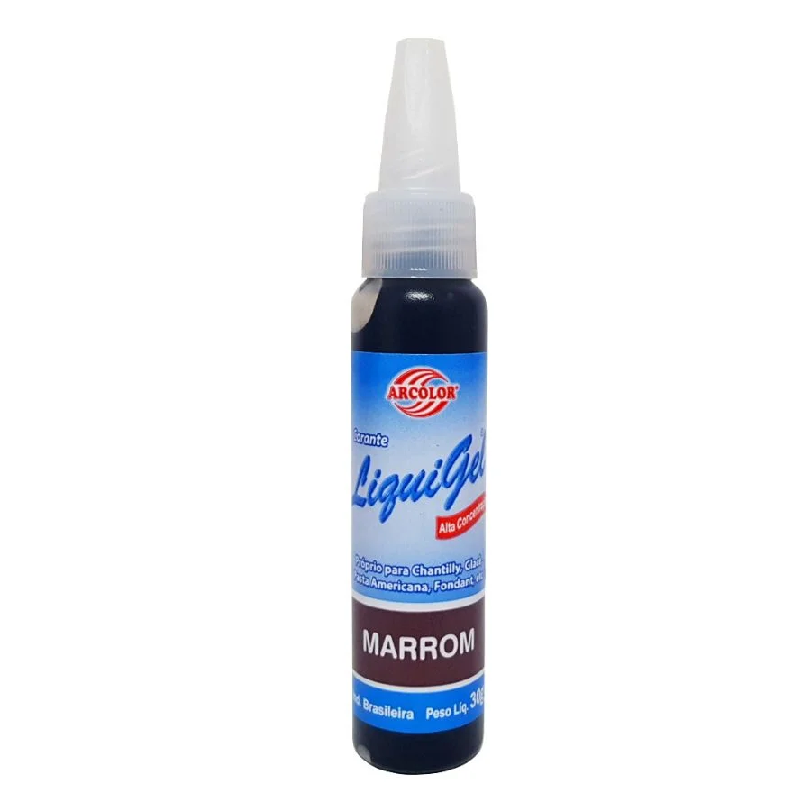 CORANTE LIQUIGEL MARROM ARCOLOR 30G                                                                                                                                                                      CORANTE LIQUIGEL MARROM ARCOLOR 30G