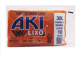 SACO LIXO AKILIXO EWPLASTIC 30LTS 10UN