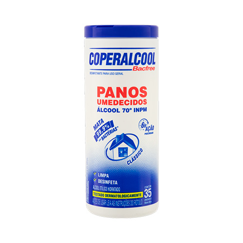 PANOS UMEDECIDOS 70° BACFREE CLASSIC COPERALCOOL 35 PANOS PANOS UMEDECIDOS 70° BACFREE CLASSIC COPERALCOOL 35 PANOS