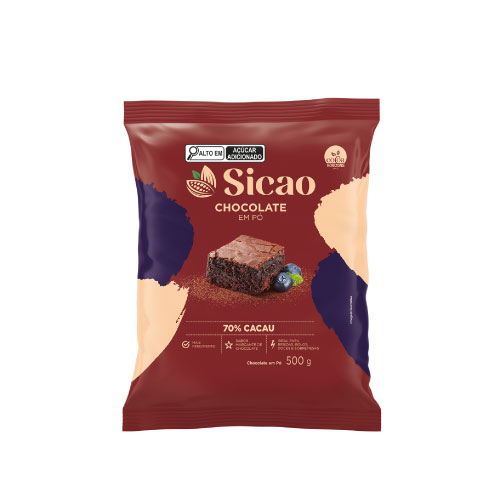 CHOCOLATE EM PO 70% CACAU SICAO 500G                                                                                                                                                                     CHOCOLATE EM PO 70% CACAU SICAO 500G
