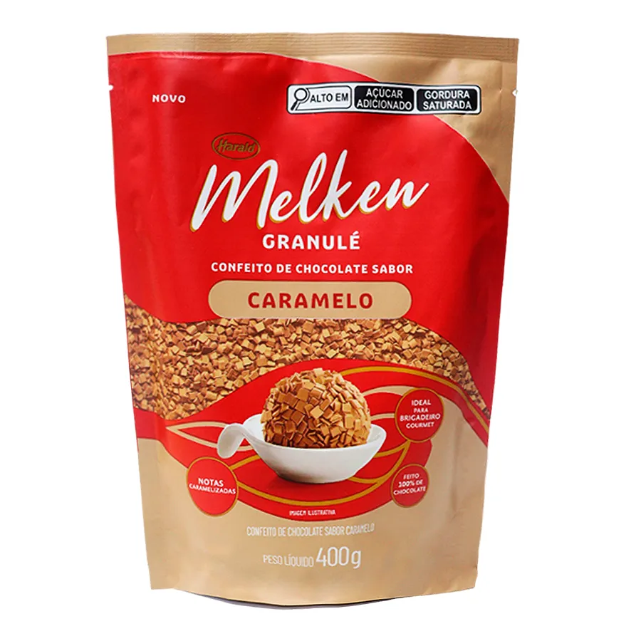 CONFEITO CHOCOLATE GRANULE CARAMELO MELKEN 400G                                                                                                                                                              CONFEITO CHOCOLATE GRANULE CARAMELO MELKEN 400G