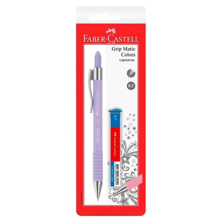 LAPISEIRA GRIP MATIC COLORS 0.5MM FABER CASTELL BL                                                                                                                                                       LAPISEIRA GRIP MATIC COLORS 0.5MM FABER CASTELL BL