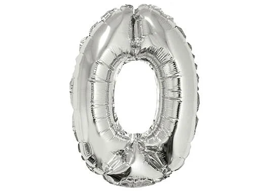 BALAO METAL 16 C/ CANUDO PRATEADA NUMERO 0 SILVER                                                                                                                                                       