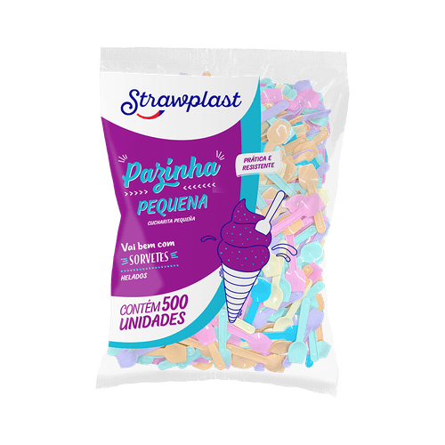 PAZINHA TAM P CANDY STRAWPLAST 500UN                                                                                                                                                                    