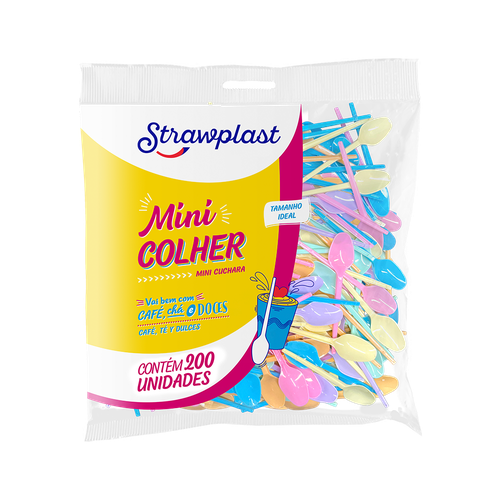 COLHER MINI CAFE CANDY STRAWPLAST 200UN                                                                                                                                                                  COLHER MINI CAFE CANDY STRAWPLAST 200UN