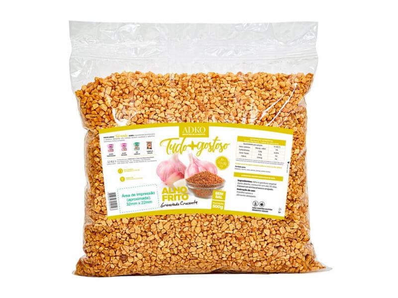 ALHO FRITO GRANEL TUDO + GOSTOSO 500G                                                                                                                                                                      