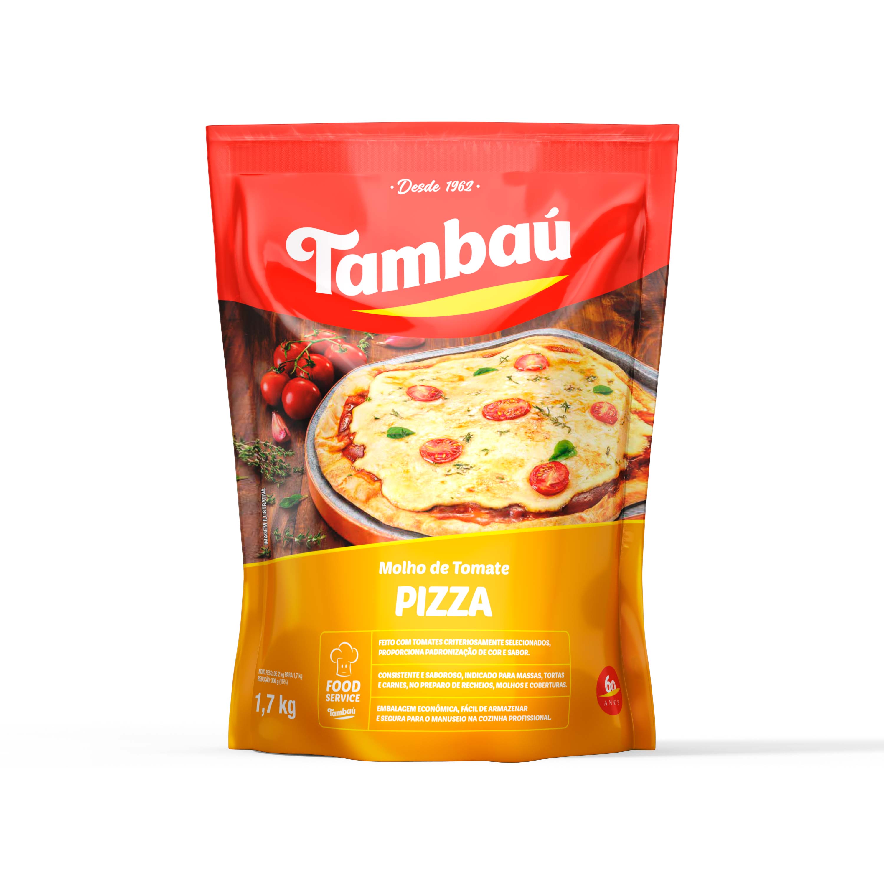 MOLHO DE TOMATE PIZZA POUCH TAMBAU 1,7KG                                                                                                                                                                