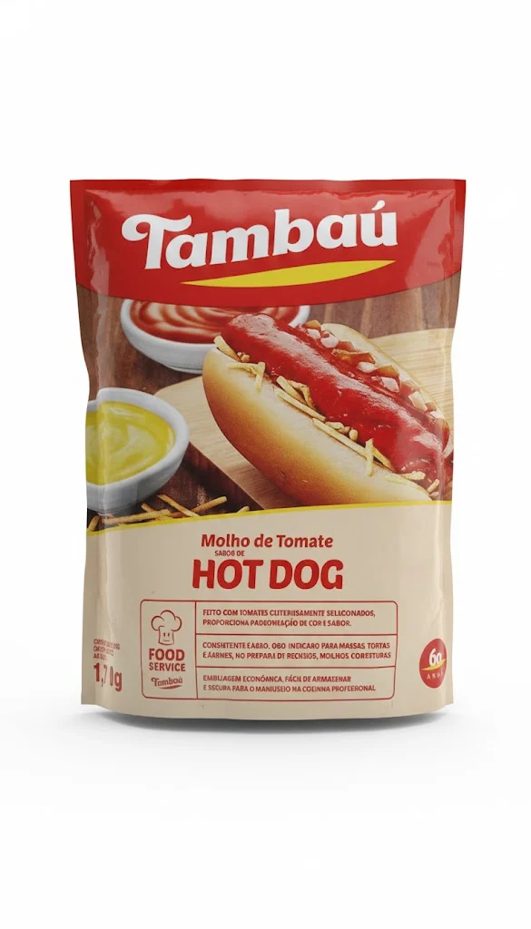 MOLHO DE TOMATE HOT DOG POUCH TAMBAU 1,7KG                                                                                                                                                              