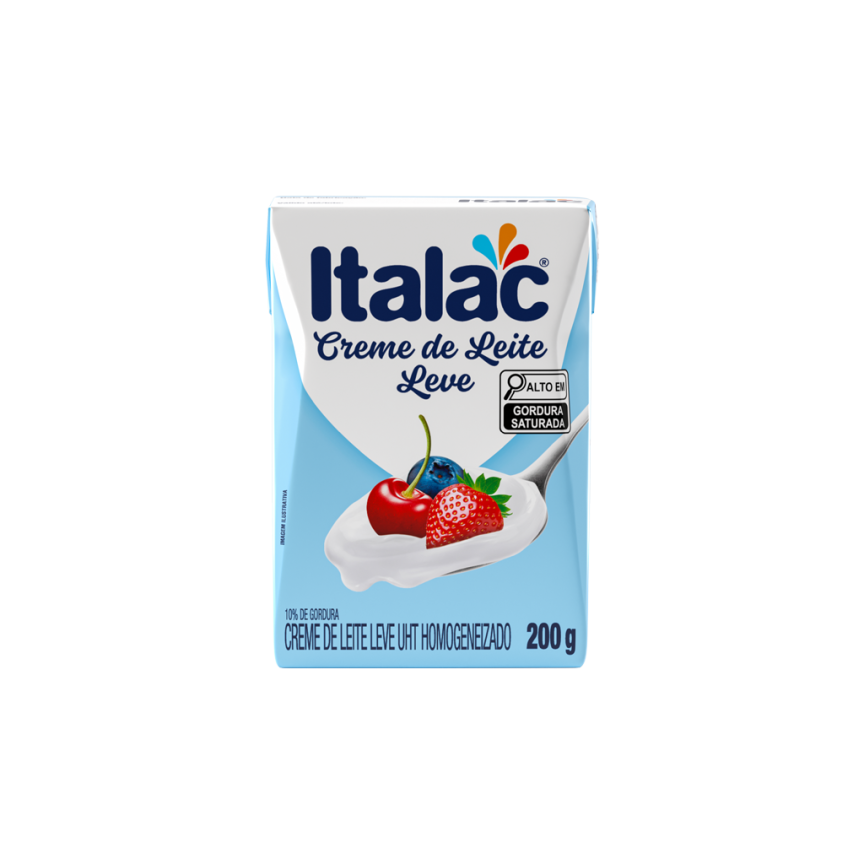 CREME DE LEITE 10% GORDURA ITALAC 200G                                                                                                                                                                  