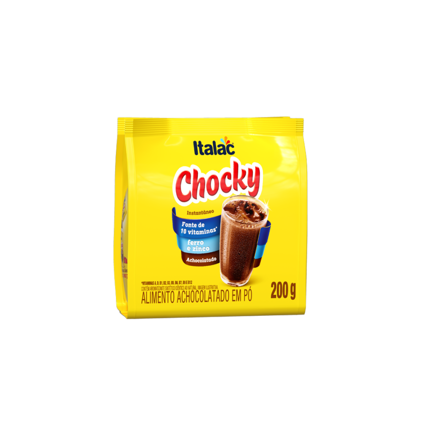ACHOCOLATADO EM PO CHOCKY ITALAC 200G                                                                                                                                                                   