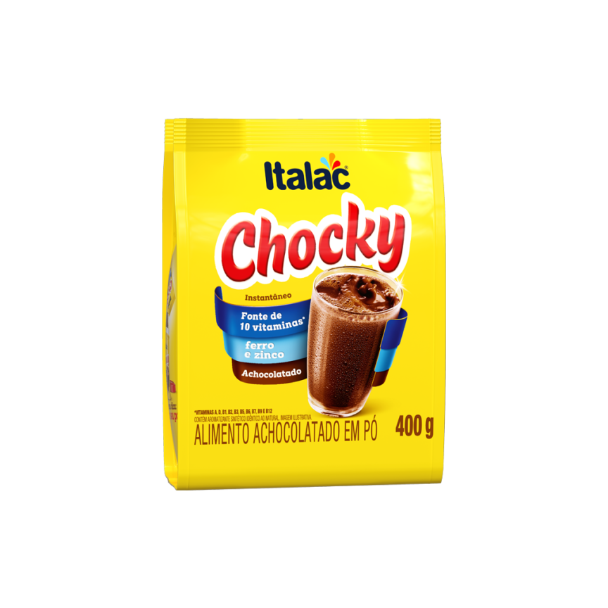 ACHOCOLATADO EM PO CHOCKY ITALAC 400G                                                                                                                                                                   