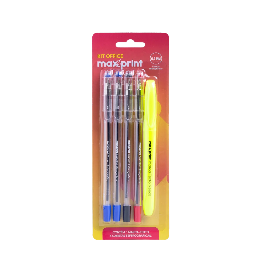 KIT OFFICE 5 ITENS BLISTER MAXPRINT                                                                                                                                                                     