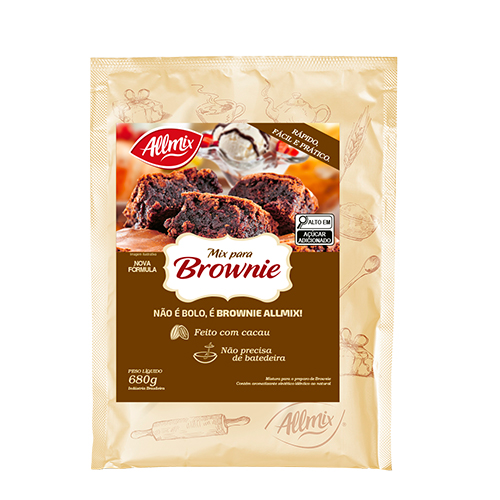 PRE MISTURA BROWNIE ALLMIX 680G                                                                                                                                                                         
