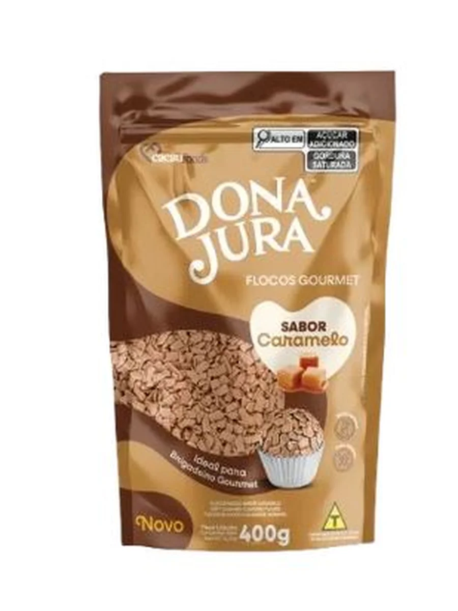 FLOCOS MACIOS CARAMELO DONA JURA 400G                                                                                                                                                                   