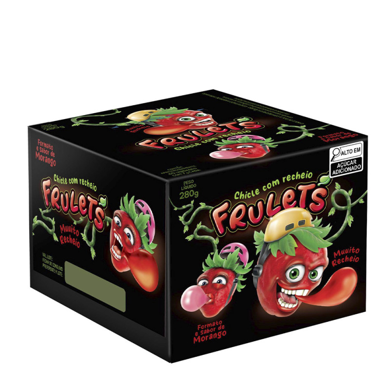 CHICLETE MORANGO FRULETS 40UN                                                                                                                                                                           