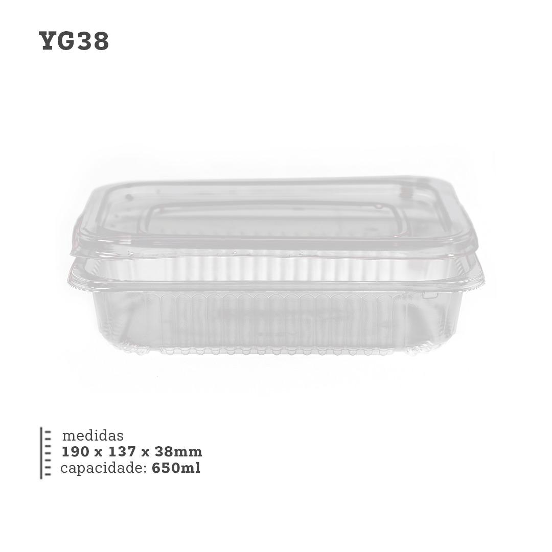 POTE TAMPA RETANGULAR YG38 650ML YMBALE 10UN                                                                                                                                                                     