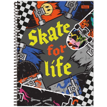 CADERNO CAPA DURA 10 MATÉRIAS DRIP FORONI 7056 160FLS                                                                                                                                                                   