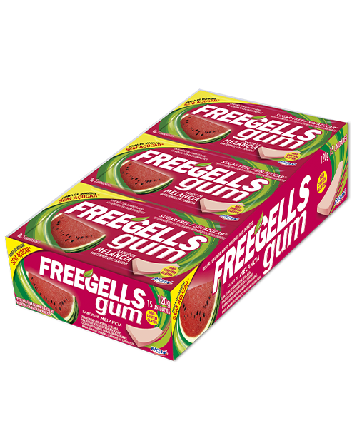 CHICLE FREEGELLS MELANCIA RICLAN 15UN                                                                                                                                                                  