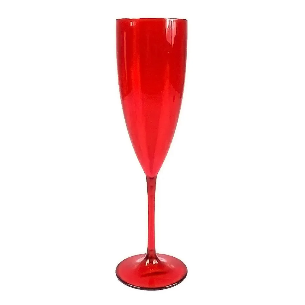 TACA CHAMPAGNE PRIME 170ML VERMELHO CRISTAL NEOPLAS                                                                                                                                                     