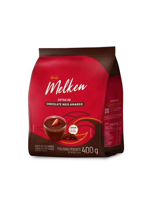 CHOCOLATE GOTAS MEIO AMARGO MELKEN 400G                                                                                                                                                                 