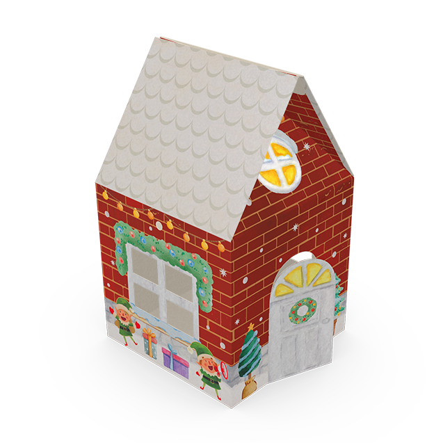 CAIXA MINI PANETONE CASINHA CONTO DE NATAL                                                                                                                                                           