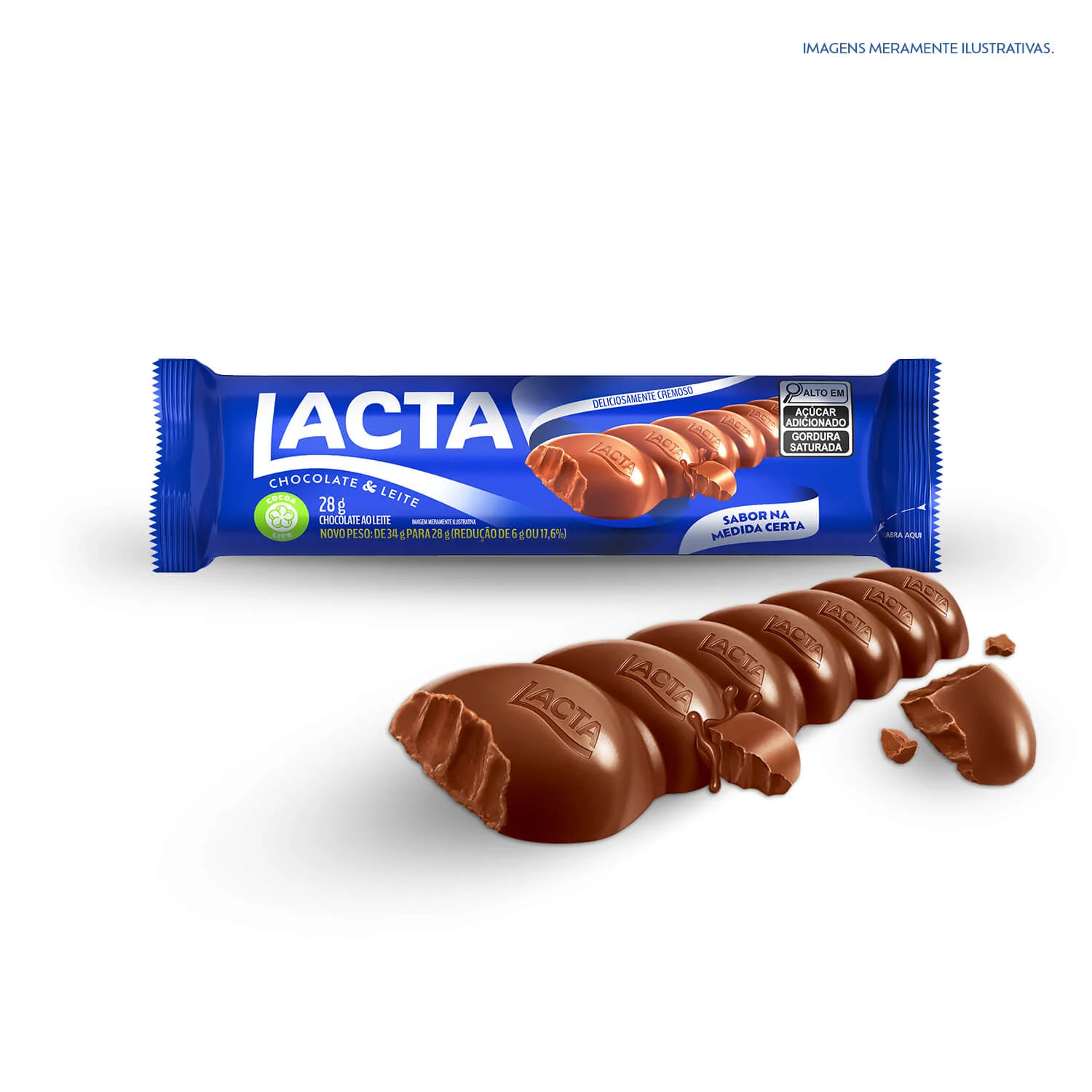 CHOCOLATE AO LEITE LACTA MONDELEZ 28G                                                                                                                                                                   
