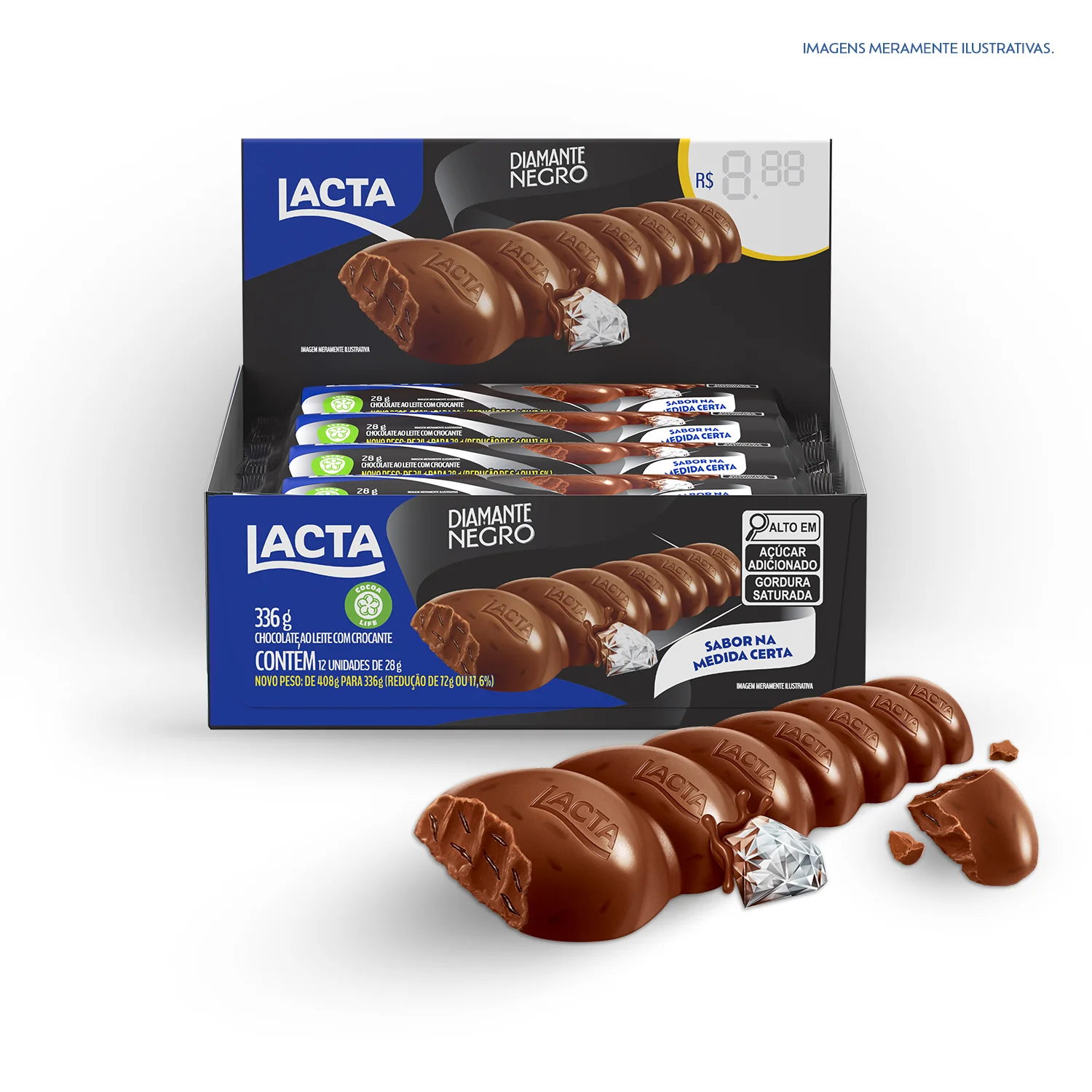 CHOCOLATE LACTA DIAMANTE MONDELEZ 28G                                                                                                                                                                   