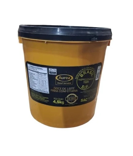 DOCE DE LEITE PARA CONFEITARIA S/ AMIDO AUREA 4,5KG                                                                                                                                                     