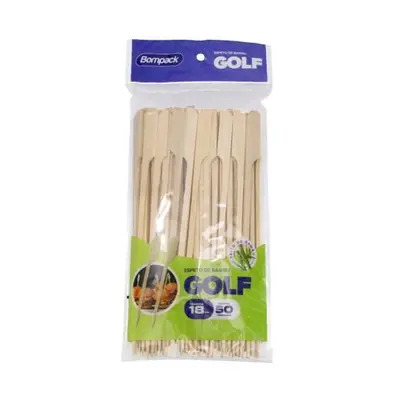 ESPETO DE BAMBU GOLF 18CM BOMPACK C/50                                                                                                                                                                  