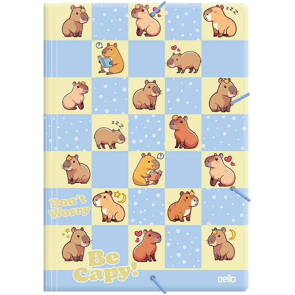 PASTA ABA ELASTICA A4 BE CAPY AZUL DELLO                                                                                                                                                                   