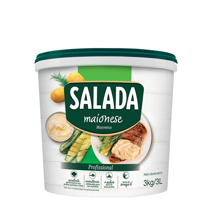 MAIONESE SALADA BALDE 3KG                                                                                                                                                                               