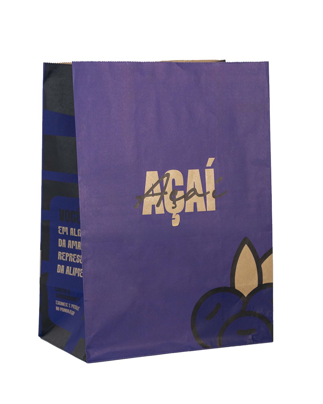 SACOLA PAPEL KRAFT G DELIVERY ACAI STAMP C/50         <br>                                                                                                                                         
