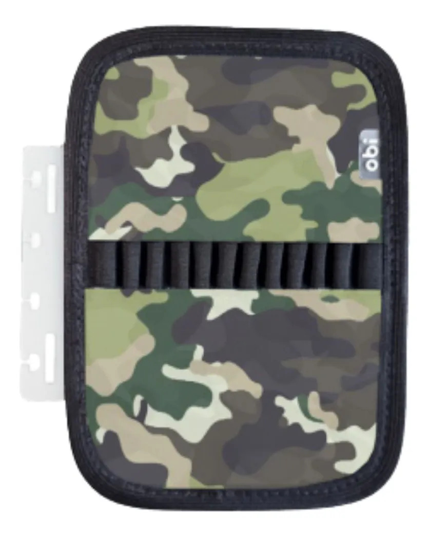 ESTOJO RING ELAST P/24 CANETAS CAMUFLADO OBI                                                                                                                                                            