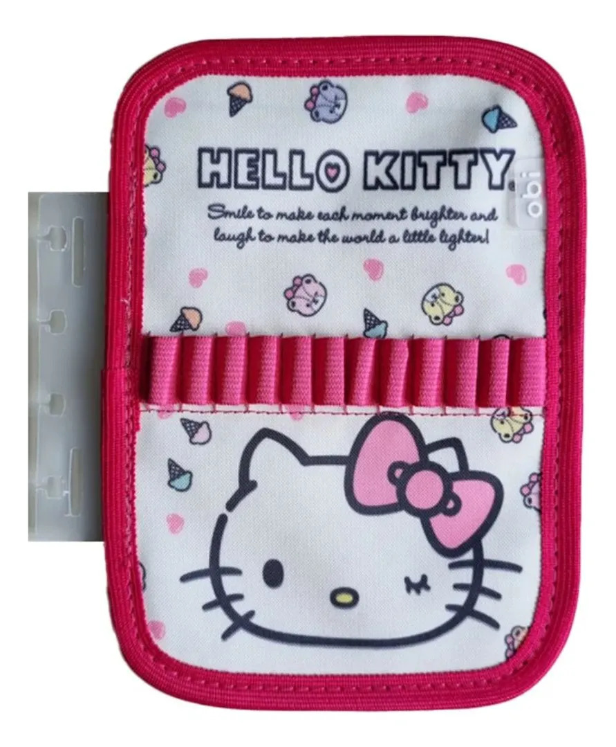 ESTOJO RING ELAST P/24 CANETAS HELLO KITTY ICE OBI                                                                                                                                                      