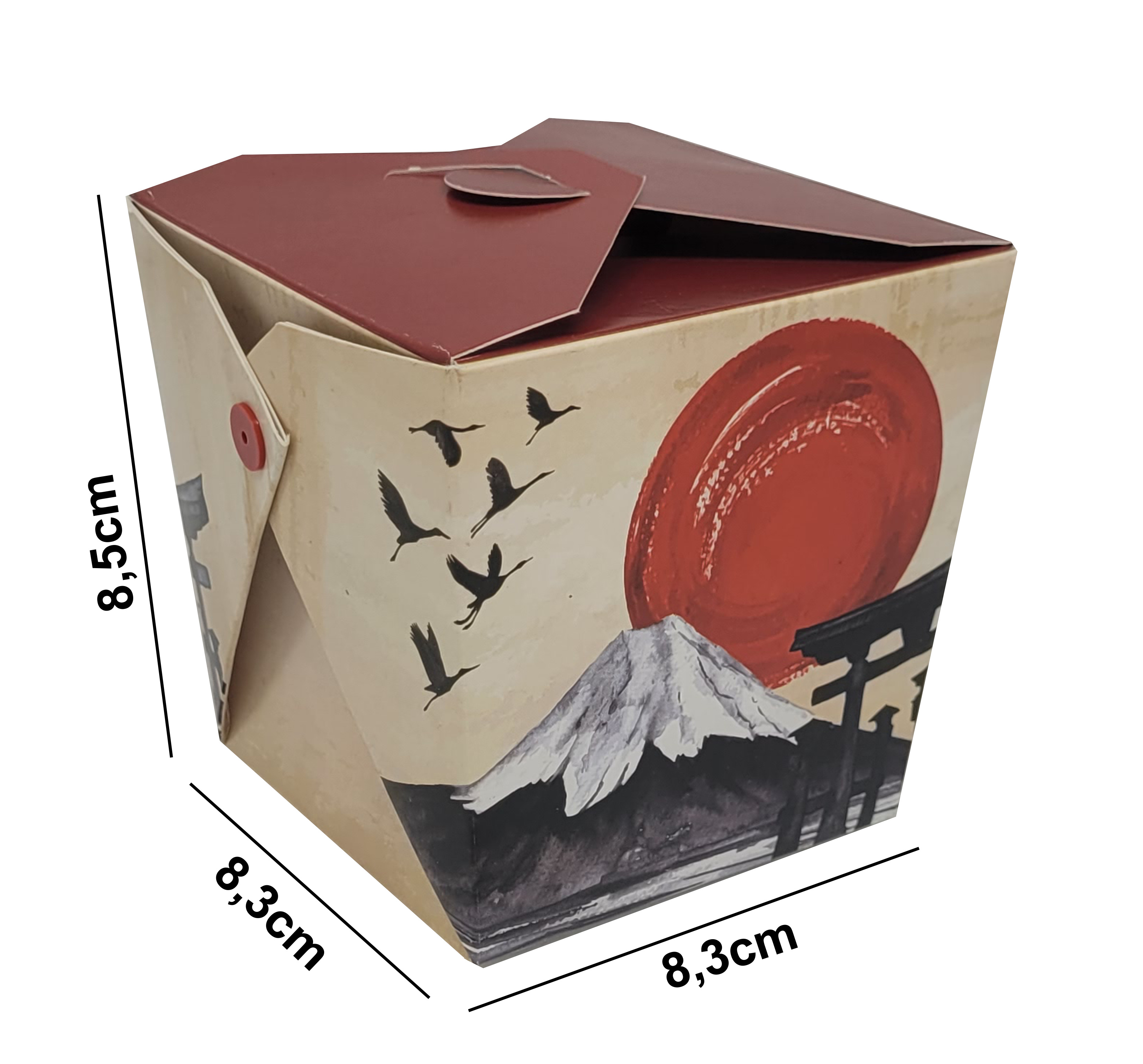 CAIXA YAKISOBA P 500ML VERMELHO SALVI 50UN                                                                                                                                                              