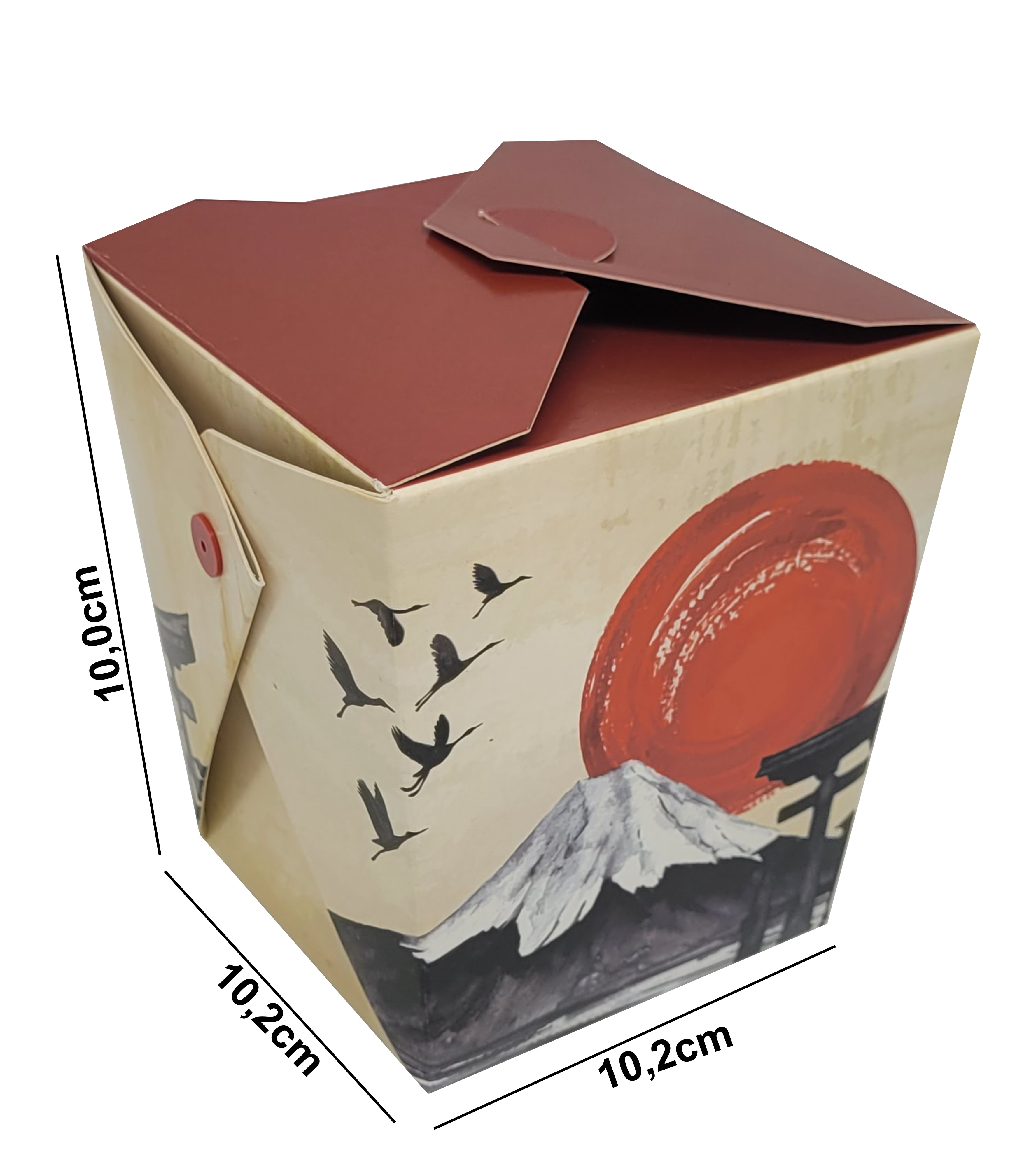 CAIXA YAKISOBA M 850ML VERMELHO SALVI C/50                                                                                                                                                              