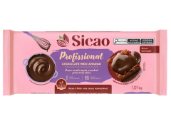 CHOCOLATE MEIO AMARGO BARRA 1,01KG SICAO                                                                                                                                                                
