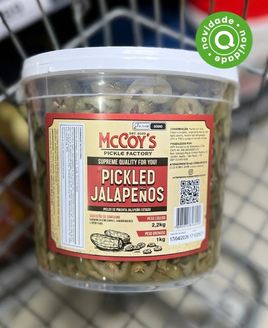 PICKLES DE PEPINO JALAPENO FATIADO 2,2KG                                                                                                                                                                