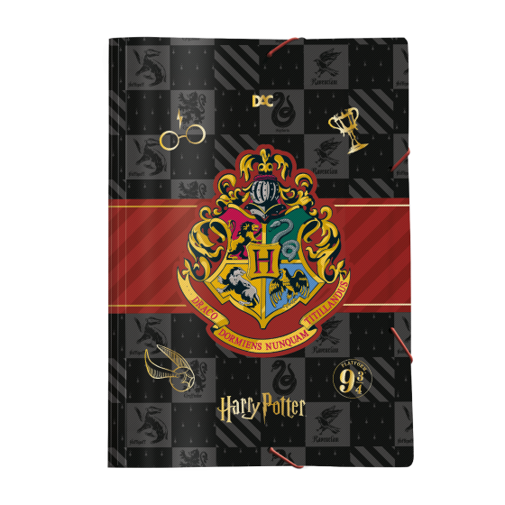 PASTA PLAST C/ ELASTICO HARRY POTTER DAC                                                                                                                                                                