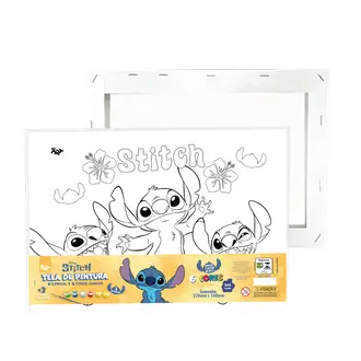 TELA P/ PINTURA 30X20 GUACHE C/1 PINCEL PRINCESAS DAC                                                                                                                                                   